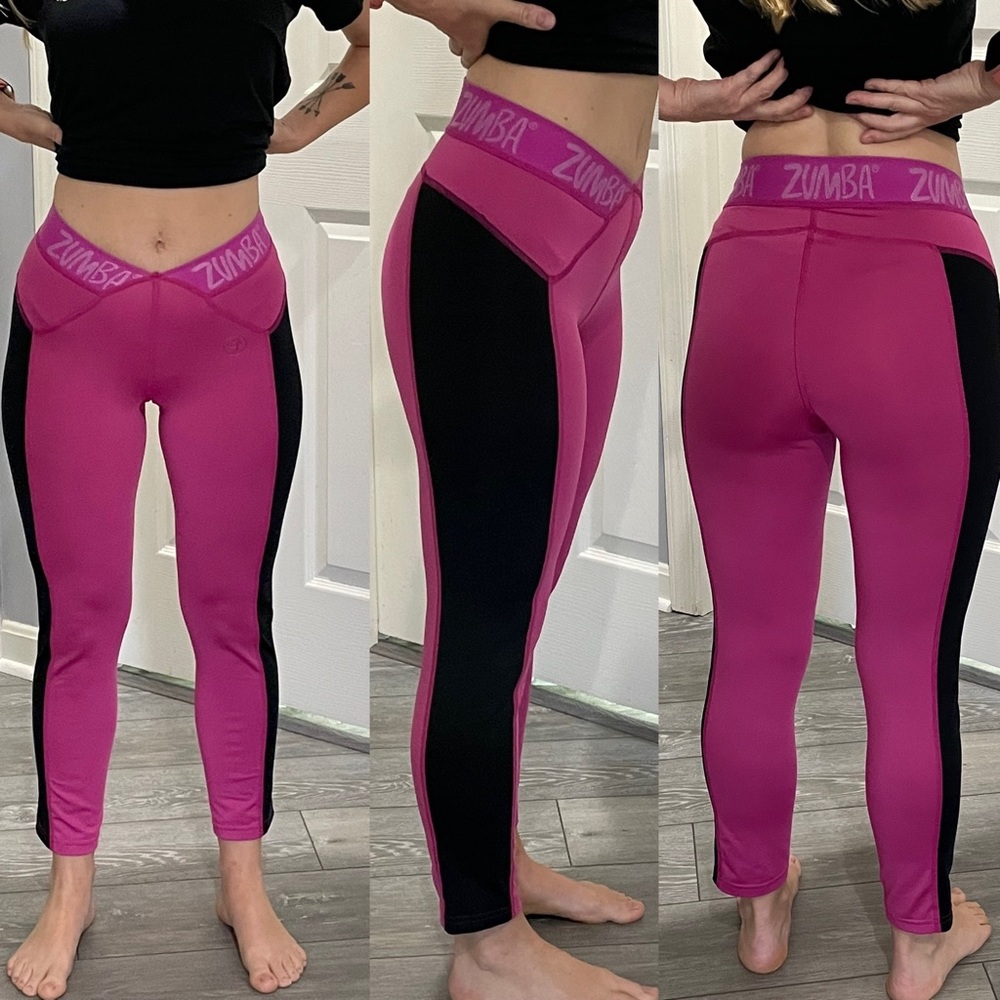 Pink and Black Zumba Leggings Size XS